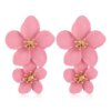 30495-8268d6.jpg boucle d'oreille femme géométriques en acrylique pour femmes, coréen, rose, mignon, romantique, fleur ronde