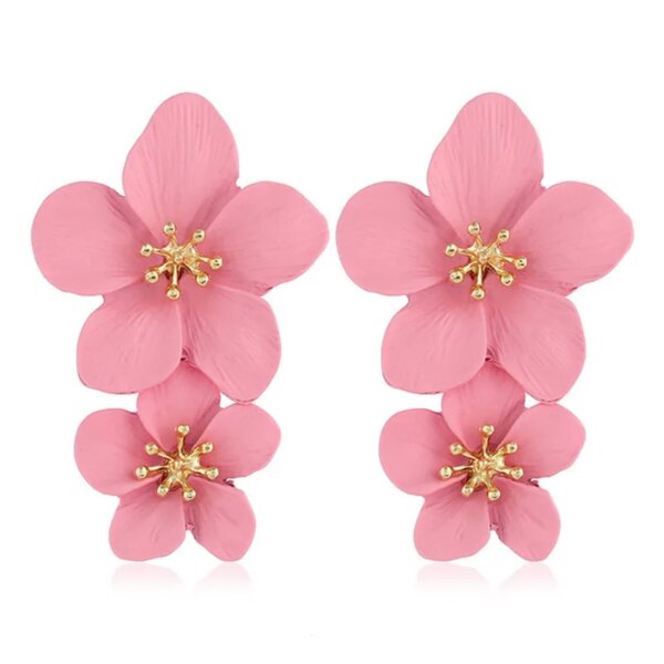 30495-8268d6.jpg boucle d'oreille femme géométriques en acrylique pour femmes, coréen, rose, mignon, romantique, fleur ronde