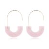 30503-168f33.jpg boucle d'oreille femme géométriques en acrylique pour femmes, coréen, rose, mignon, romantique, fleur ronde