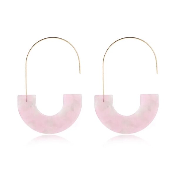 30503-168f33.jpg boucle d'oreille femme géométriques en acrylique pour femmes, coréen, rose, mignon, romantique, fleur ronde