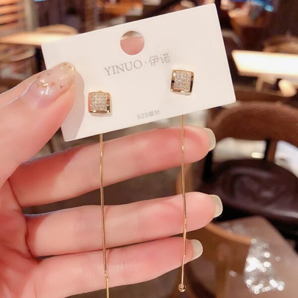 boucle d'oreille femme longues imitation perle pour femme, lune, étoile, fleur, strass