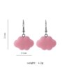 boucle d'oreille femme géométriques en acrylique pour femmes, coréen, rose, mignon, romantique, fleur ronde