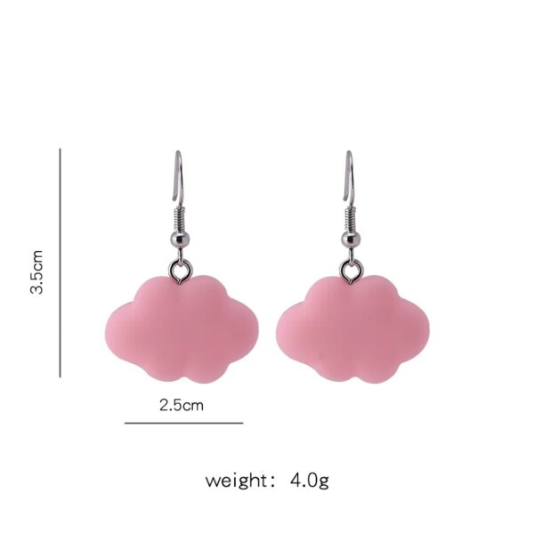 boucle d'oreille femme géométriques en acrylique pour femmes, coréen, rose, mignon, romantique, fleur ronde