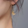 30595-60f698.jpg boucle d'oreille femme longues en acier inoxydable couleur or pour femmes, boucles d'oreilles coréennes simples géométriques unique