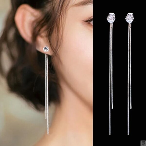 boucle d'oreille femme longues imitation perle pour femme, lune, étoile, fleur, strass