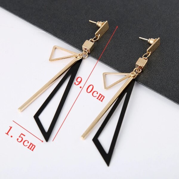 boucle d'oreille femme en forme de fleur pour femmes, bijoux de fête, de couleur noire, à géométrie ronde