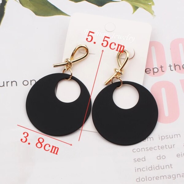 30688-6af63b.jpg boucle d'oreille femme en forme de fleur pour femmes, bijoux de fête, de couleur noire, à géométrie ronde