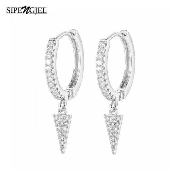 boucle d'oreille femme en Zircon pour hommes et femmes, pendentif étoile et lune