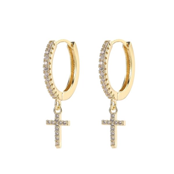 boucle d'oreille femme en Zircon pour hommes et femmes, pendentif étoile et lune