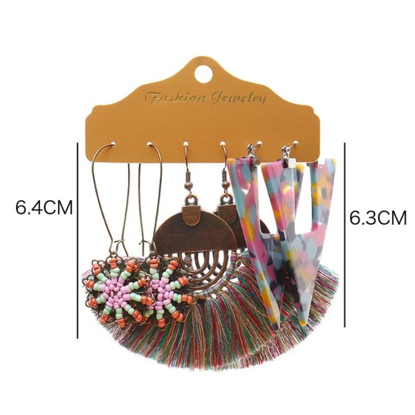 30720-d106fc.jpg boucle d'oreille femme – lot de 3 paires de boucles d'oreilles Vintage à franges pour femmes