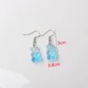 boucle d'oreille femme géométriques bleues pour femmes, style bohème, fleur