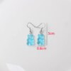 boucle d'oreille femme géométriques bleues pour femmes, style bohème, fleur