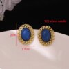 boucle d'oreille femme géométriques bleues pour femmes, style bohème, fleur