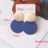 boucle d'oreille femme géométriques bleues pour femmes, style bohème, fleur