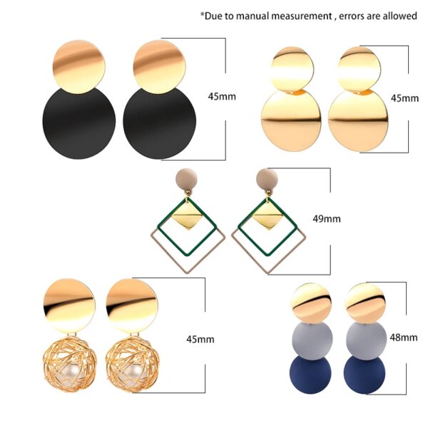 boucle d'oreille femme pendantes pour femmes et filles, bijoux Vintage, géométriques