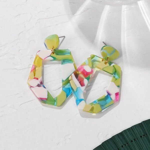 31070-a15f6b.jpg boucle d'oreille femme de déclaration coréenne pour femmes, vert mignon arcylique géométrique Dangle