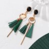 boucle d'oreille femme de déclaration coréenne pour femmes, vert mignon arcylique géométrique Dangle