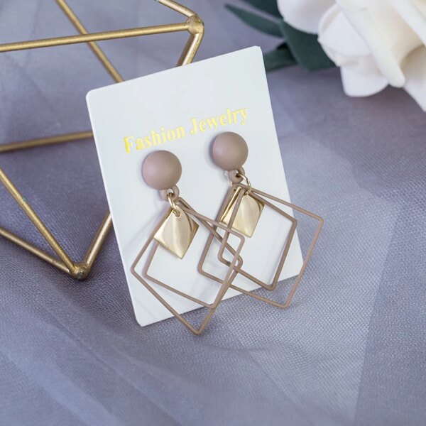 boucle d'oreille femme pendantes pour femmes et filles, bijoux Vintage, géométriques