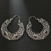 boucle d'oreille femme Vintage en alliage ethnique pour femme, pendants d'oreilles en argent Antique, bijoux pendants 4313