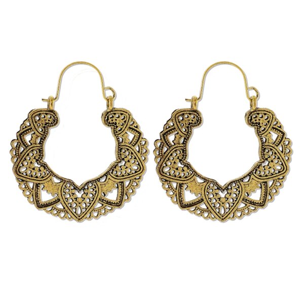 boucle d'oreille femme Vintage en alliage ethnique pour femme, pendants d'oreilles en argent Antique, bijoux pendants 4313