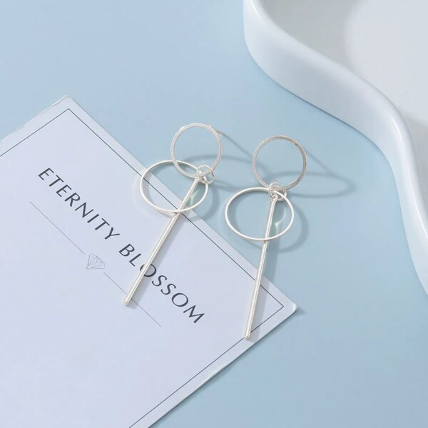 boucle d'oreille femme rondes à la mode coréenne pour femmes, pendants d'oreilles arcyques géométriques