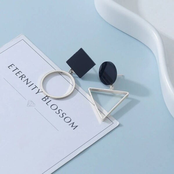 boucle d'oreille femme rondes à la mode coréenne pour femmes, pendants d'oreilles arcyques géométriques