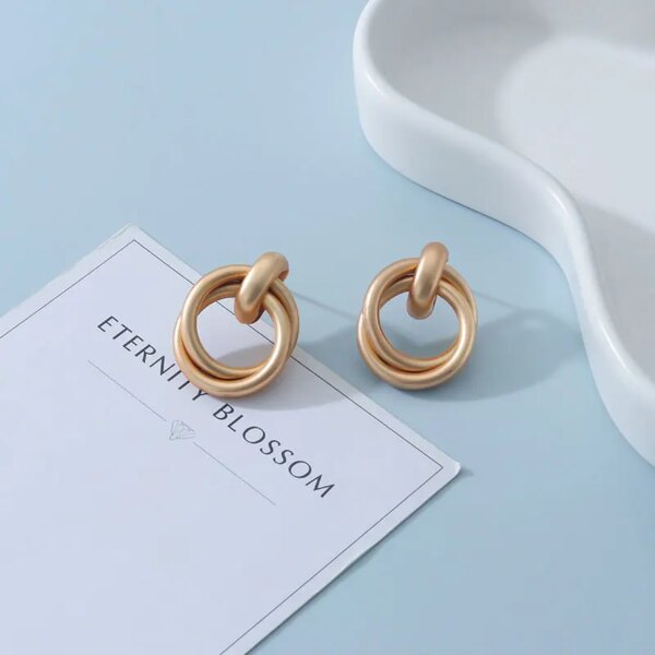 boucle d'oreille femme rondes à la mode coréenne pour femmes, pendants d'oreilles arcyques géométriques