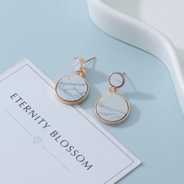 31239-031fae.jpg boucle d'oreille femme rondes à la mode coréenne pour femmes, pendants d'oreilles arcyques géométriques