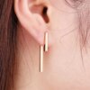 boucle d'oreille femme géométriques pour femmes, nouvelle mode, Simple, t-bar