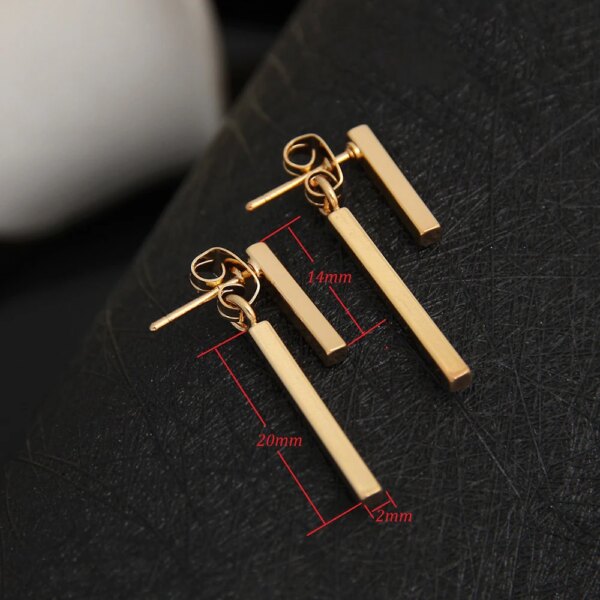 boucle d'oreille femme géométriques pour femmes, nouvelle mode, Simple, t-bar