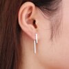boucle d'oreille femme géométriques pour femmes, nouvelle mode, Simple, t-bar