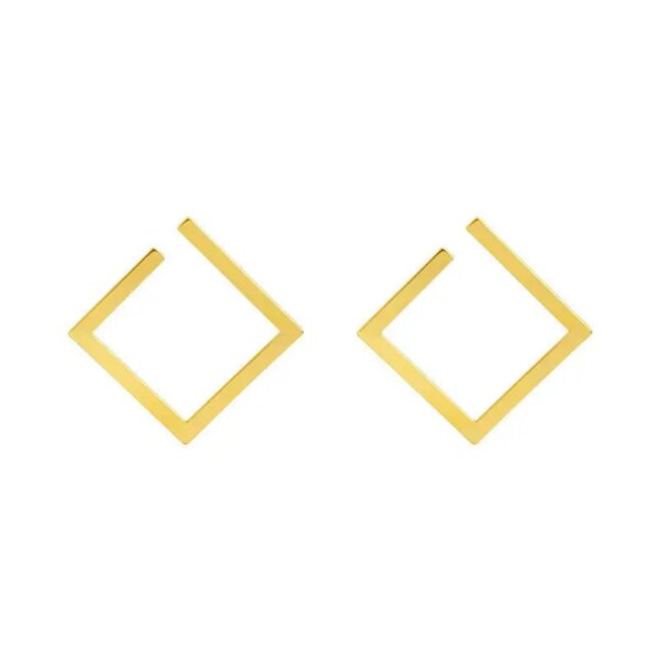 boucle d'oreille femme coréennes, Bijoux à la mode, Punk, minimaliste, carré, irrégulier