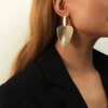boucle d'oreille femme géométriques simples en métal