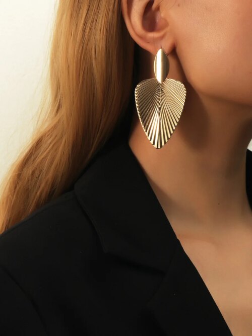 boucle d'oreille femme géométriques simples en métal