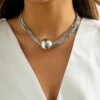 31549-dd0279.jpg Collier femme gothique pour femme, chaîne épaisse torsadée, Vintage, grande boule