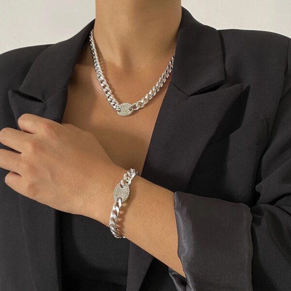Collier femme ras du cou avec pendentif pour homme, chaîne de Tennis en strass glacés, style Hip Hop