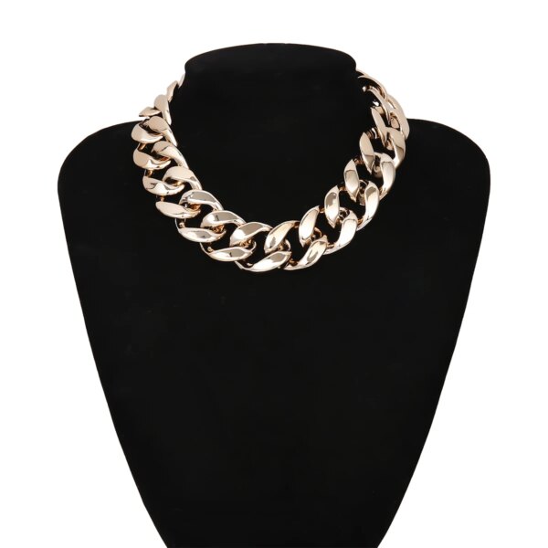 31746-7124c4.jpg Collier femme ras du cou épais en matériau CCB pour femmes, chaîne épaisse Hiphop sur le cou