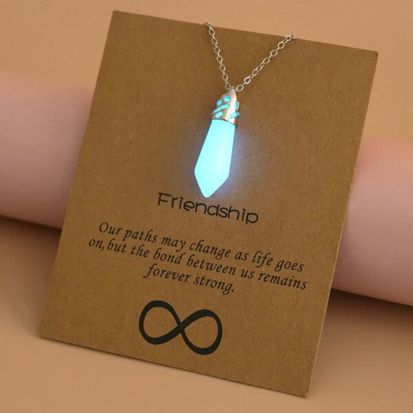 Collier femme de perles lumineuses pour hommes et femmes, pendentif rond en forme d'étoile ou de cœur