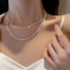 31929-8752f2.jpg Collier femme scintillant à la mode pour femmes, chaîne ras du cou en cristal brillant plaqué argent