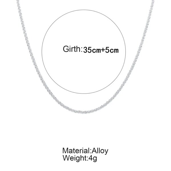 31929-9c04d6.jpg Collier femme scintillant à la mode pour femmes, chaîne ras du cou en cristal brillant plaqué argent