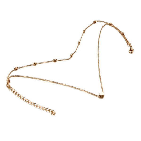 Collier femme multicouches pour femmes, créatif, Simple, à la mode, perles rondes mignonnes