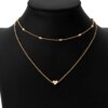 Collier femme multicouches pour femmes, créatif, Simple, à la mode, perles rondes mignonnes