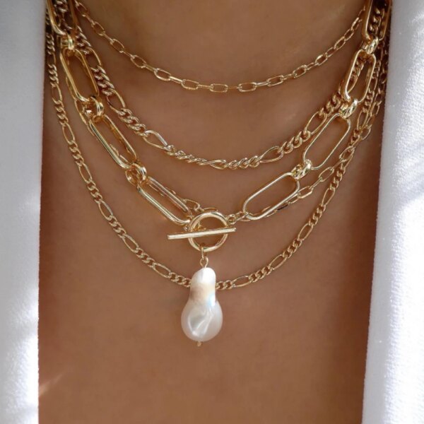 Collier femme bohèmes multicouches de couleur or et lune pour femmes, collier ras du cou avec fleur de Rose