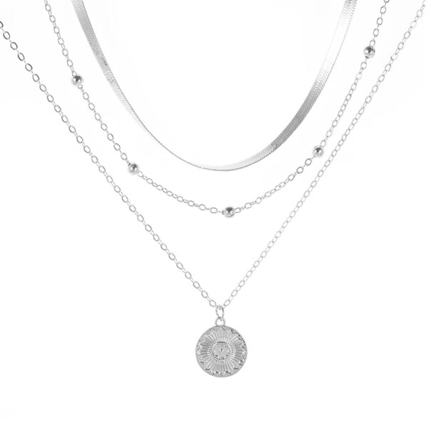 Collier femme avec pendentif Lotus en argent pour femmes, chaîne superposée, ras du cou, personnalisé