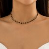Collier femme ras du cou en forme de pétales de couleur or pour femme, bijoux, clavicule