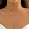 Collier femme ras du cou en forme de pétales de couleur or pour femme, bijoux, clavicule