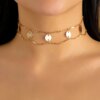 Collier femme ras du cou en forme de pétales de couleur or pour femme, bijoux, clavicule