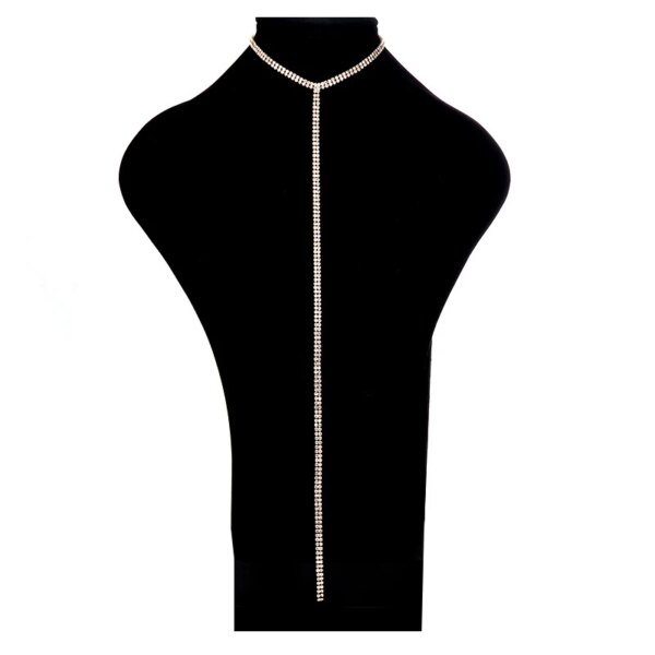 32192-d77103.jpg Collier femme chaîne en strass pour femmes, Long gland ras du cou en cristal