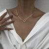 Collier femme en chaîne de perles pour femmes, nouvelle mode, Baroque, Punk, fermoir à bascule