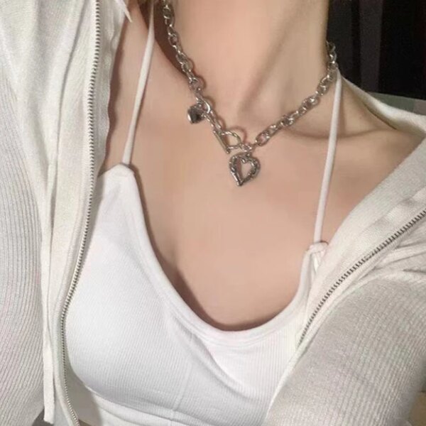 Collier femme en chaîne de perles pour femmes, nouvelle mode, Baroque, Punk, fermoir à bascule